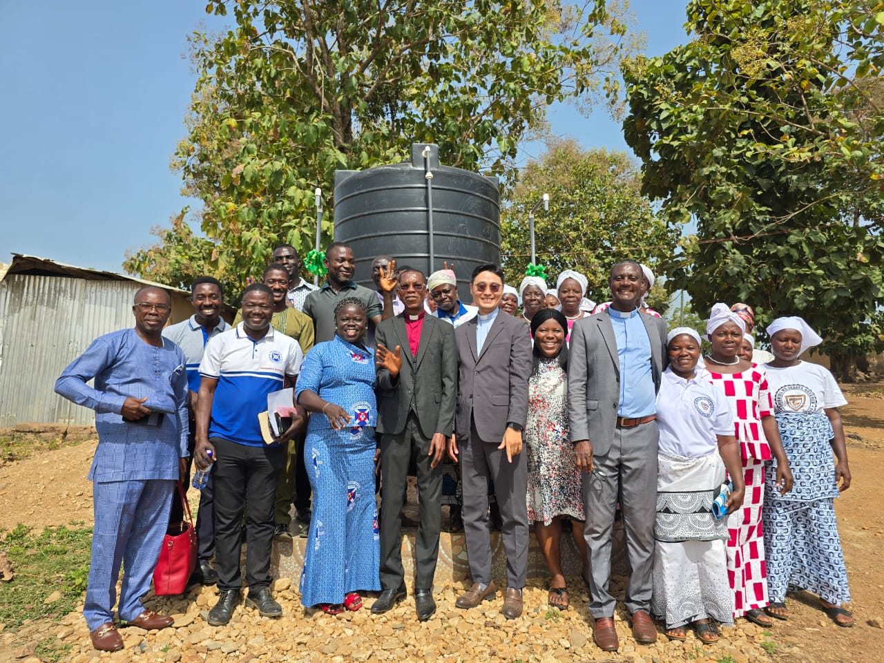 Rev. Cho commission mechanized well at Nkwanta