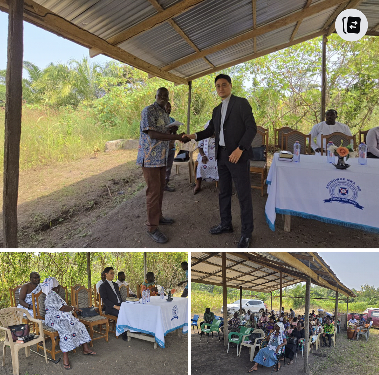 Rev. Cho and Mrs. Cho Donates to support the construction of a church building